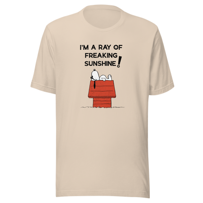 An iconic sleepy dog lies across his rooftop with peak sarcastic energy. A fun and relatable design for anyone who shines… but only after coffee.