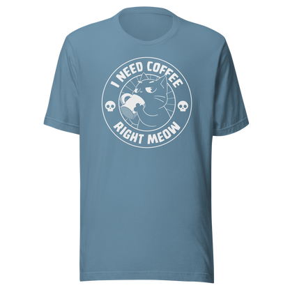 A cat enjoying a hot cup of coffee, paired with the phrase ‘I Need Coffee Right Meow’. This playful design blends feline charm with caffeine-fuelled attitude, perfect for cat lovers who can’t function without their morning brew. Cute, relatable and full of purr-sonality.