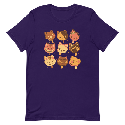 Nine kawaii-style popsicle cats, each with different expressions and toppings, blending cuteness and fun. This artwork combines the love of cats and sweets in an irresistible and creative design. Perfect for cat lovers and kawaii fans.