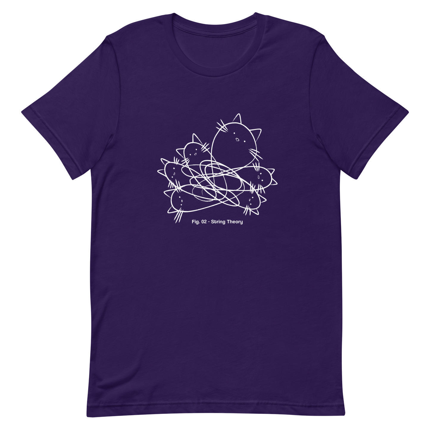 A group of cute kittens tangled in strings, as if playing with yarn. This design visually plays on the concept of "String Theory," blending science and humor. Ideal for cat lovers, science buffs, and anyone who enjoys fun and clever prints.