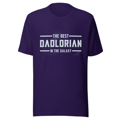 A typography-style artwork featuring the phrase “The Best DadLorian in The Galaxy” surrounded by small stars. Inspired by sci-fi adventures and galactic themes, the design combines humor and fandom in a fun tribute perfect for dads who are the true heroes of the universe.