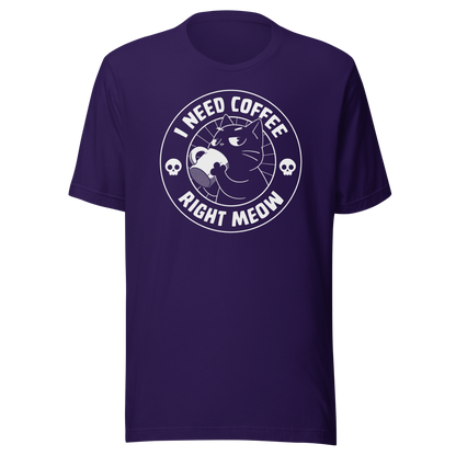 A cat enjoying a hot cup of coffee, paired with the phrase ‘I Need Coffee Right Meow’. This playful design blends feline charm with caffeine-fuelled attitude, perfect for cat lovers who can’t function without their morning brew. Cute, relatable and full of purr-sonality.
