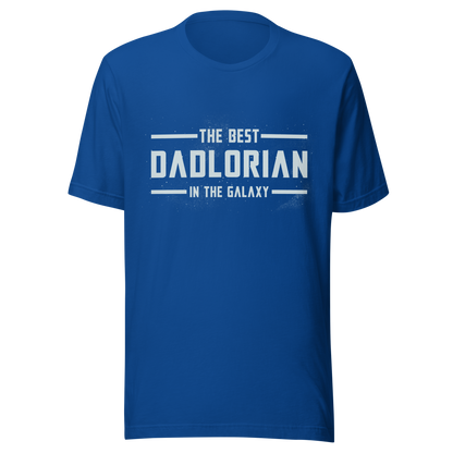 A typography-style artwork featuring the phrase “The Best DadLorian in The Galaxy” surrounded by small stars. Inspired by sci-fi adventures and galactic themes, the design combines humor and fandom in a fun tribute perfect for dads who are the true heroes of the universe.