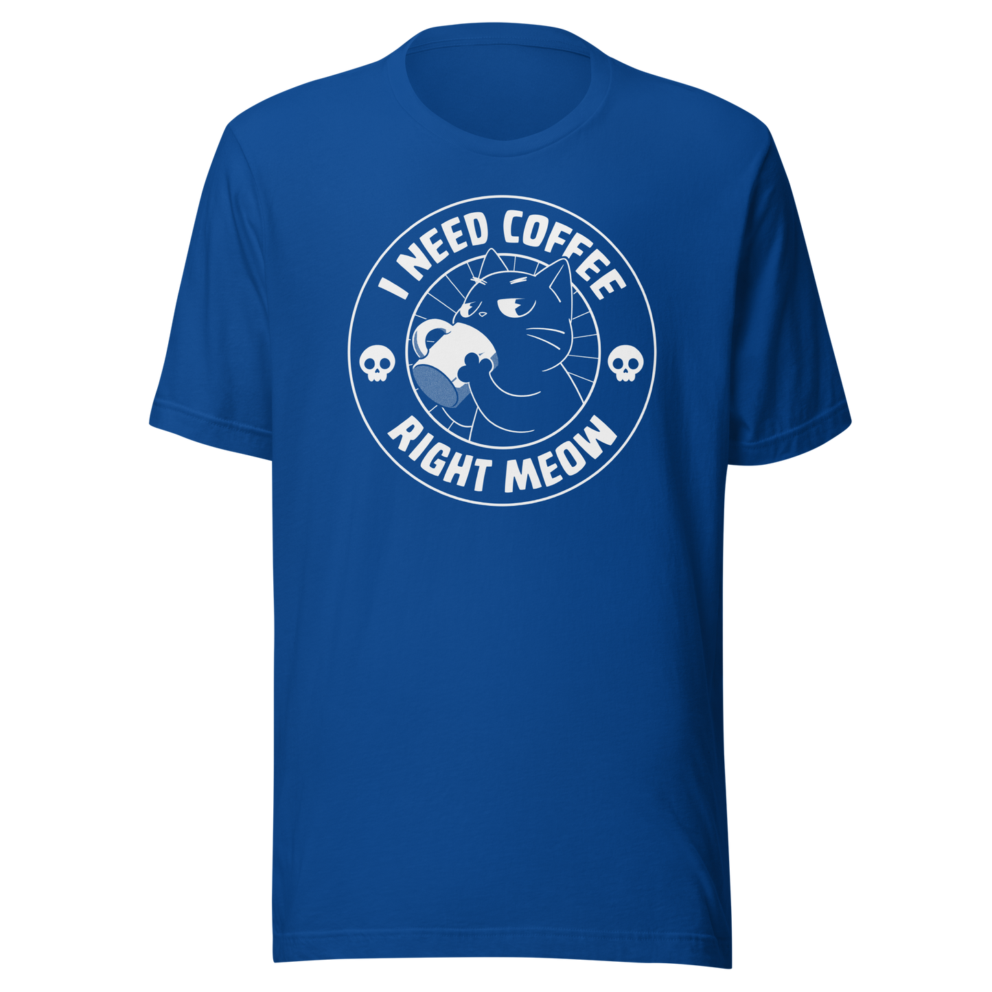 A cat enjoying a hot cup of coffee, paired with the phrase ‘I Need Coffee Right Meow’. This playful design blends feline charm with caffeine-fuelled attitude, perfect for cat lovers who can’t function without their morning brew. Cute, relatable and full of purr-sonality.