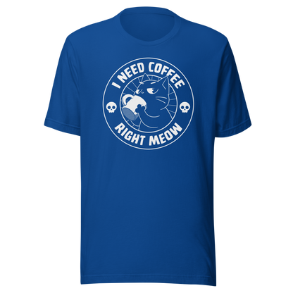 A cat enjoying a hot cup of coffee, paired with the phrase ‘I Need Coffee Right Meow’. This playful design blends feline charm with caffeine-fuelled attitude, perfect for cat lovers who can’t function without their morning brew. Cute, relatable and full of purr-sonality.