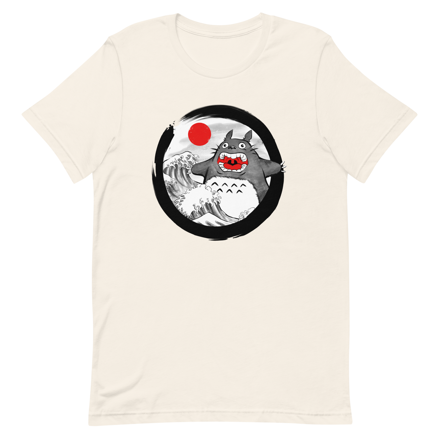 A chaotic mashup of iconic Japanese waves and a not-so-gentle forest spirit. Bold, loud, and totally unexpected.