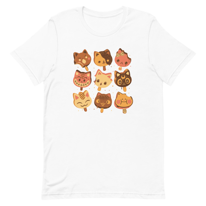 Nine kawaii-style popsicle cats, each with different expressions and toppings, blending cuteness and fun. This artwork combines the love of cats and sweets in an irresistible and creative design. Perfect for cat lovers and kawaii fans.