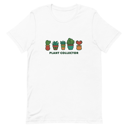 This cute illustration features five potted cacti, each from a different species, including one charming heart shaped cactus. The text “Plant Collector” below adds a playful touch, making it a perfect gift for plant lovers, gardeners, and anyone who can’t resist a little green in their life.