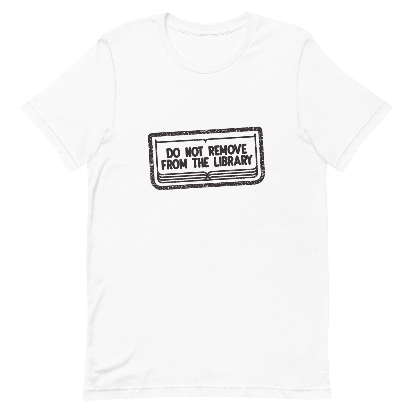 A bold black vintage stamp design with “Do Not Remove From The Library”. This artwork brings vintage library aesthetics with a touch of humor and nostalgia, celebrating the love for books and knowledge. Perfect for librarians, bookworms, students and anyone who cherishes the timeless charm of libraries.