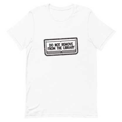 A bold black vintage stamp design with “Do Not Remove From The Library”. This artwork brings vintage library aesthetics with a touch of humor and nostalgia, celebrating the love for books and knowledge. Perfect for librarians, bookworms, students and anyone who cherishes the timeless charm of libraries.