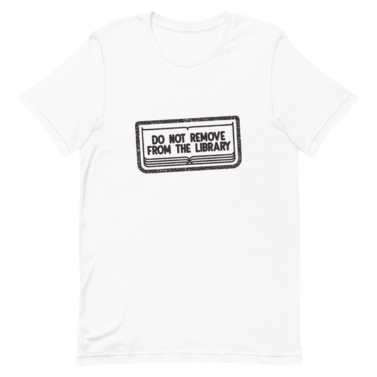A bold black vintage stamp design with “Do Not Remove From The Library”. This artwork brings vintage library aesthetics with a touch of humor and nostalgia, celebrating the love for books and knowledge. Perfect for librarians, bookworms, students and anyone who cherishes the timeless charm of libraries.